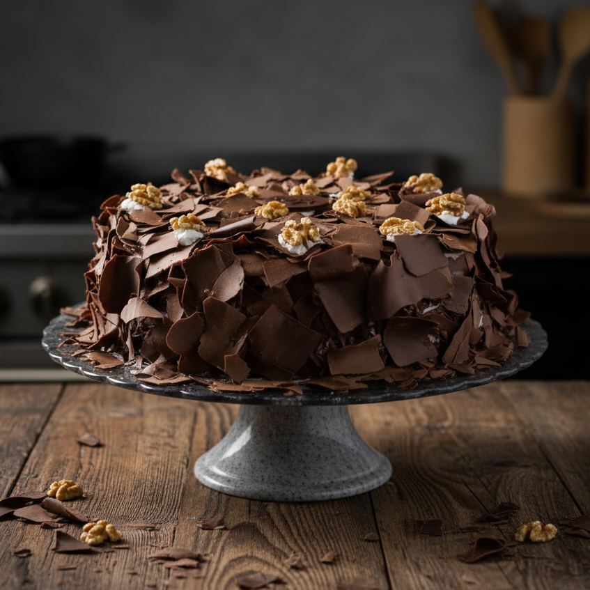 Torta de Chocolate com nozes